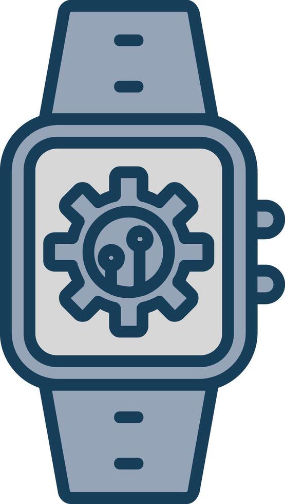 Settings Line Filled Grey Icon vector