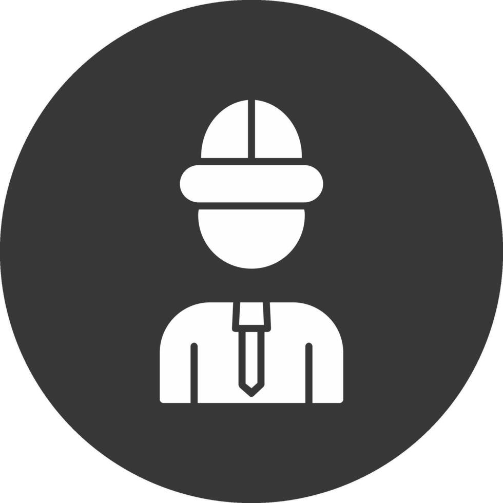 Architect Glyph Inverted Icon vector