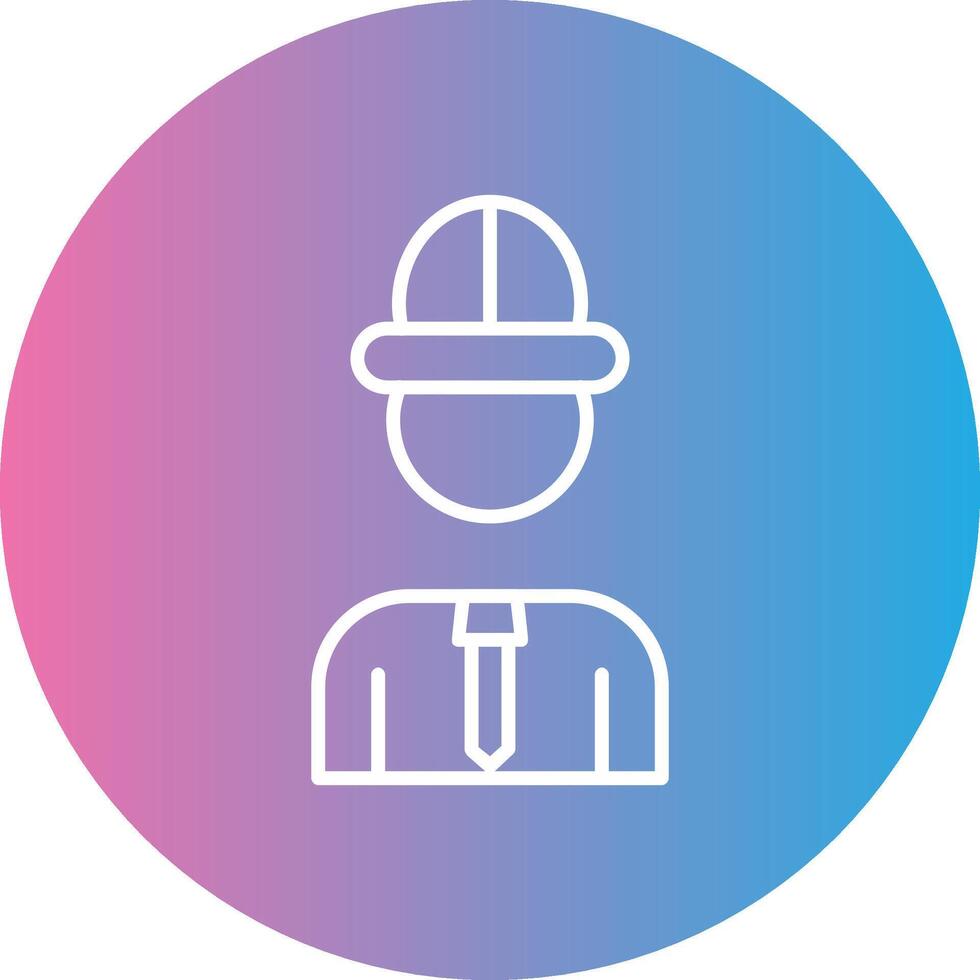 Architect Line Gradient Circle Icon vector