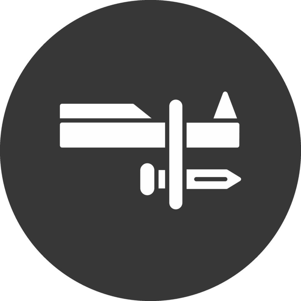 Bayonet Glyph Inverted Icon vector