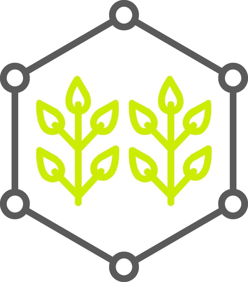 Connected Farming Line Two Color Icon vector
