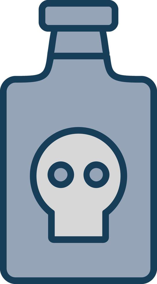 Poison Line Filled Grey Icon vector