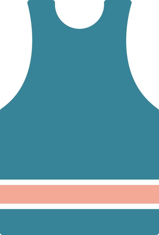 Undershirt Glyph Two Color Icon vector