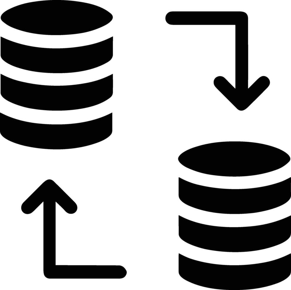 almacenamiento datos icono símbolo imagen para base de datos ilustración vector