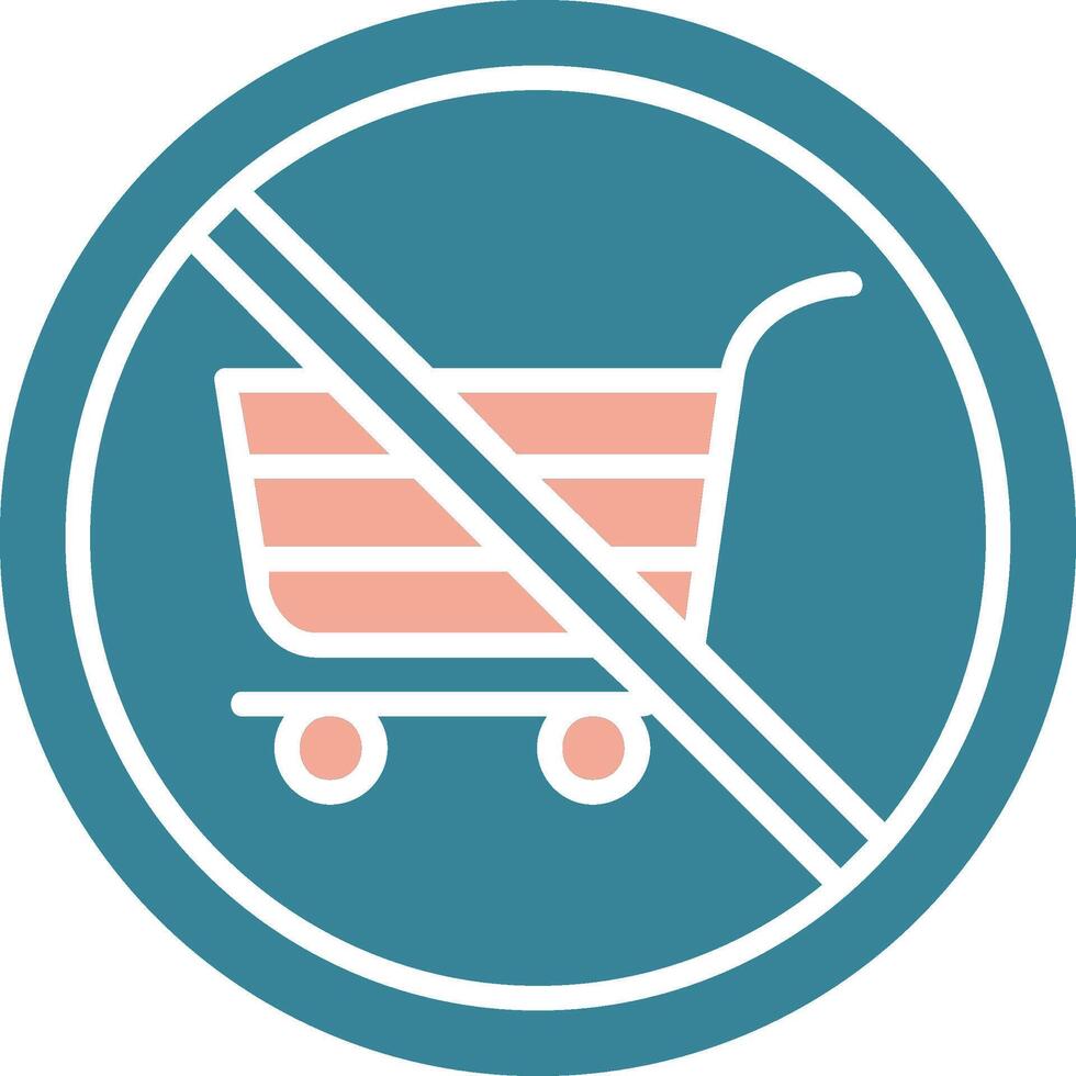 Prohibited Sign Glyph Two Color Icon vector