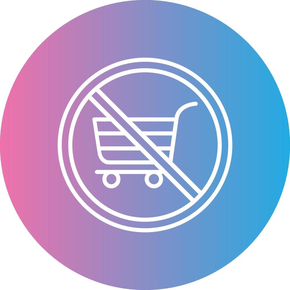 Prohibited Sign Line Gradient Circle Icon vector