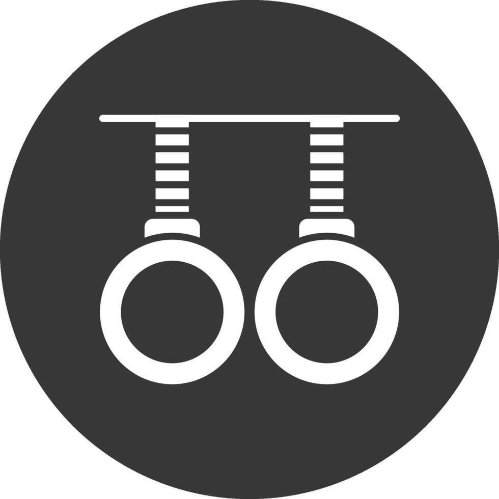 Gymnastics Glyph Inverted Icon vector