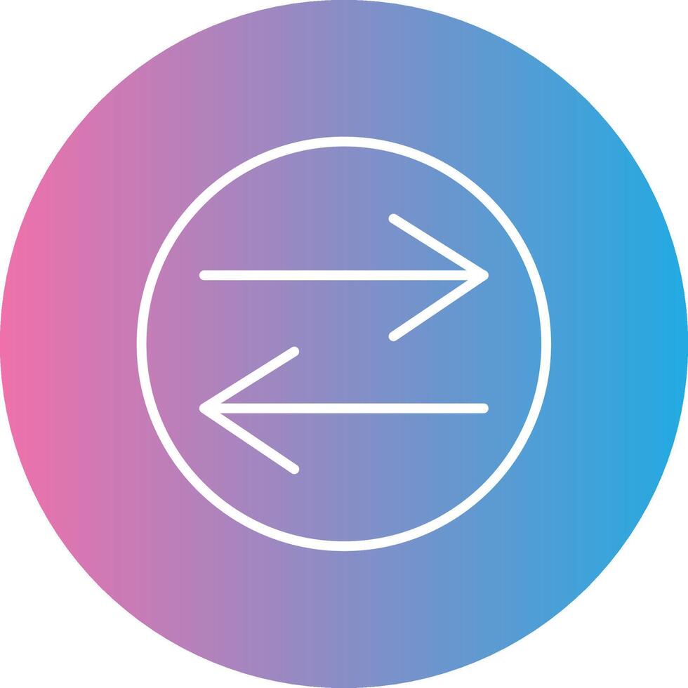 Swap Line Gradient Circle Icon vector