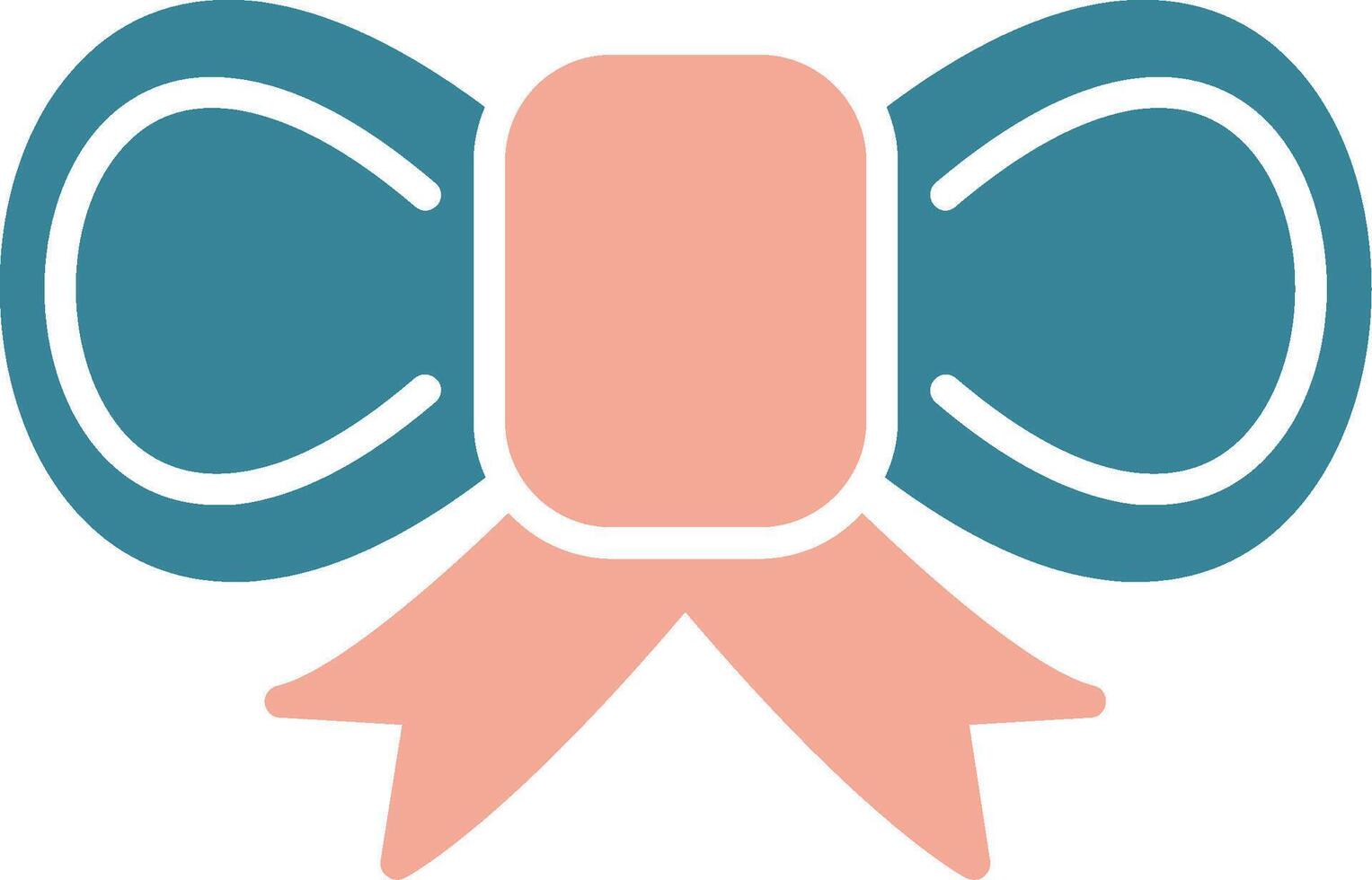 Bow Glyph Two Color Icon vector