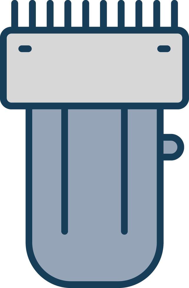 Trimmer Line Filled Grey Icon vector