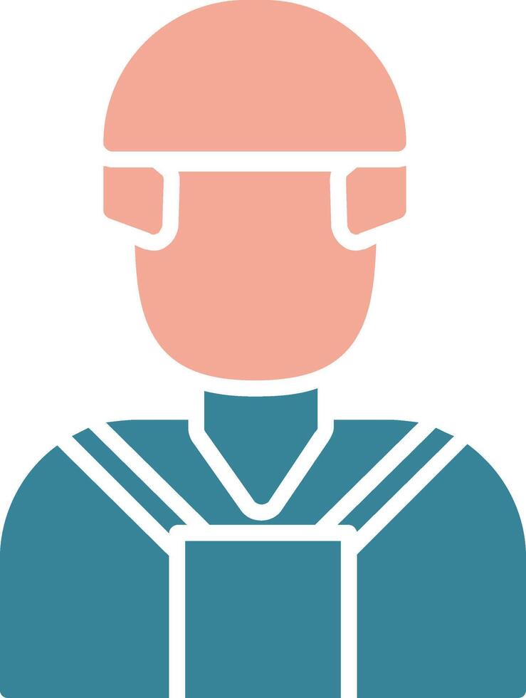 Builder Glyph Two Color Icon vector