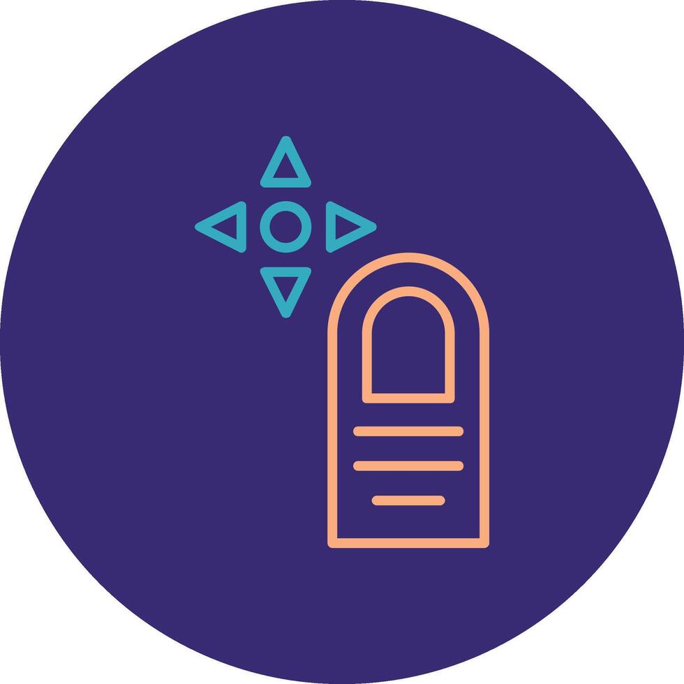 Drag Line Two Color Circle Icon vector