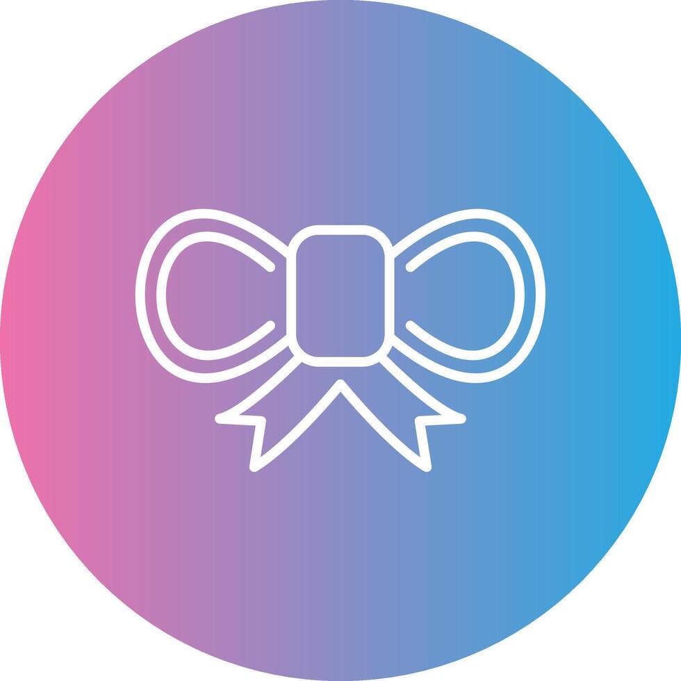 Bow Line Gradient Circle Icon vector