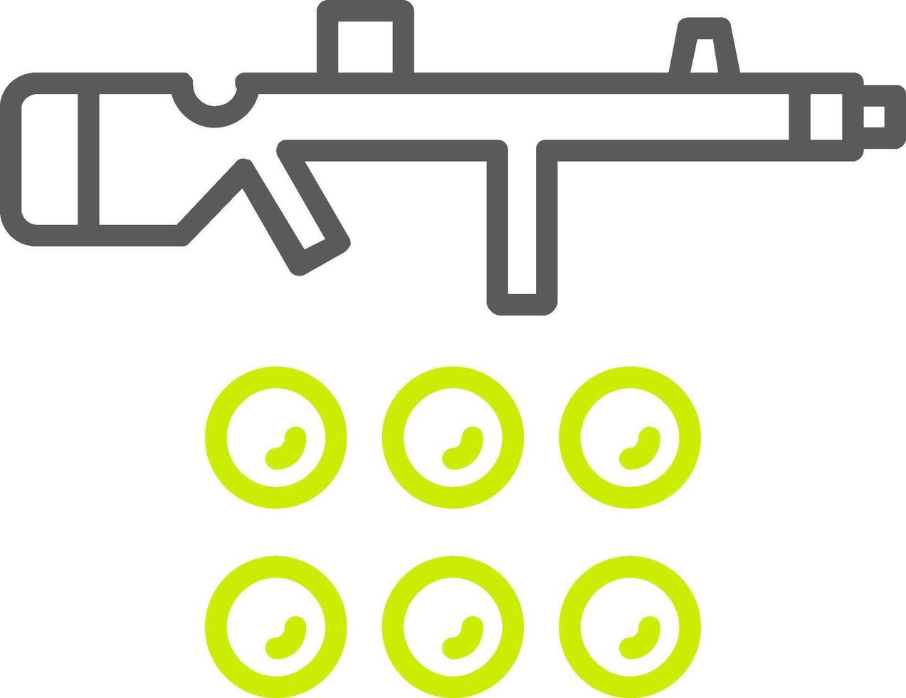 Paintball Line Two Color Icon vector