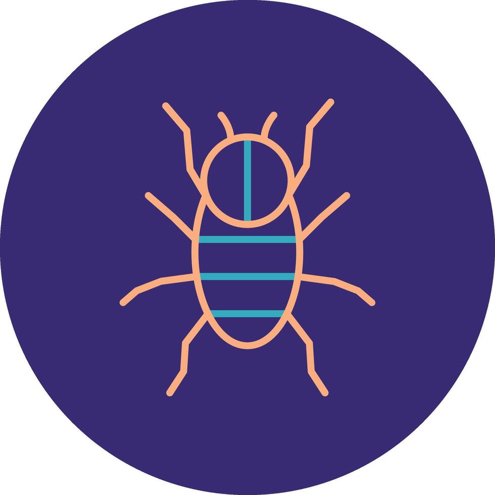 Spider Line Two Color Circle Icon vector