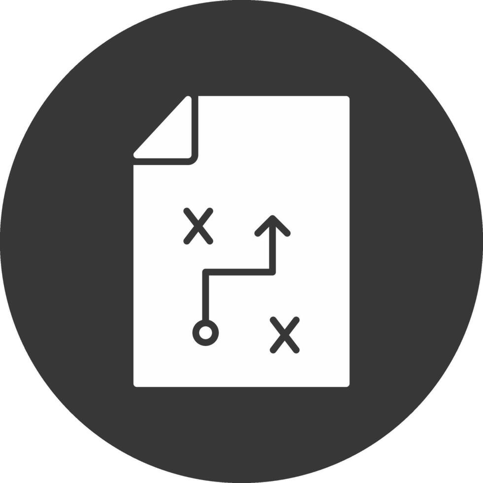 Strategy Glyph Inverted Icon vector