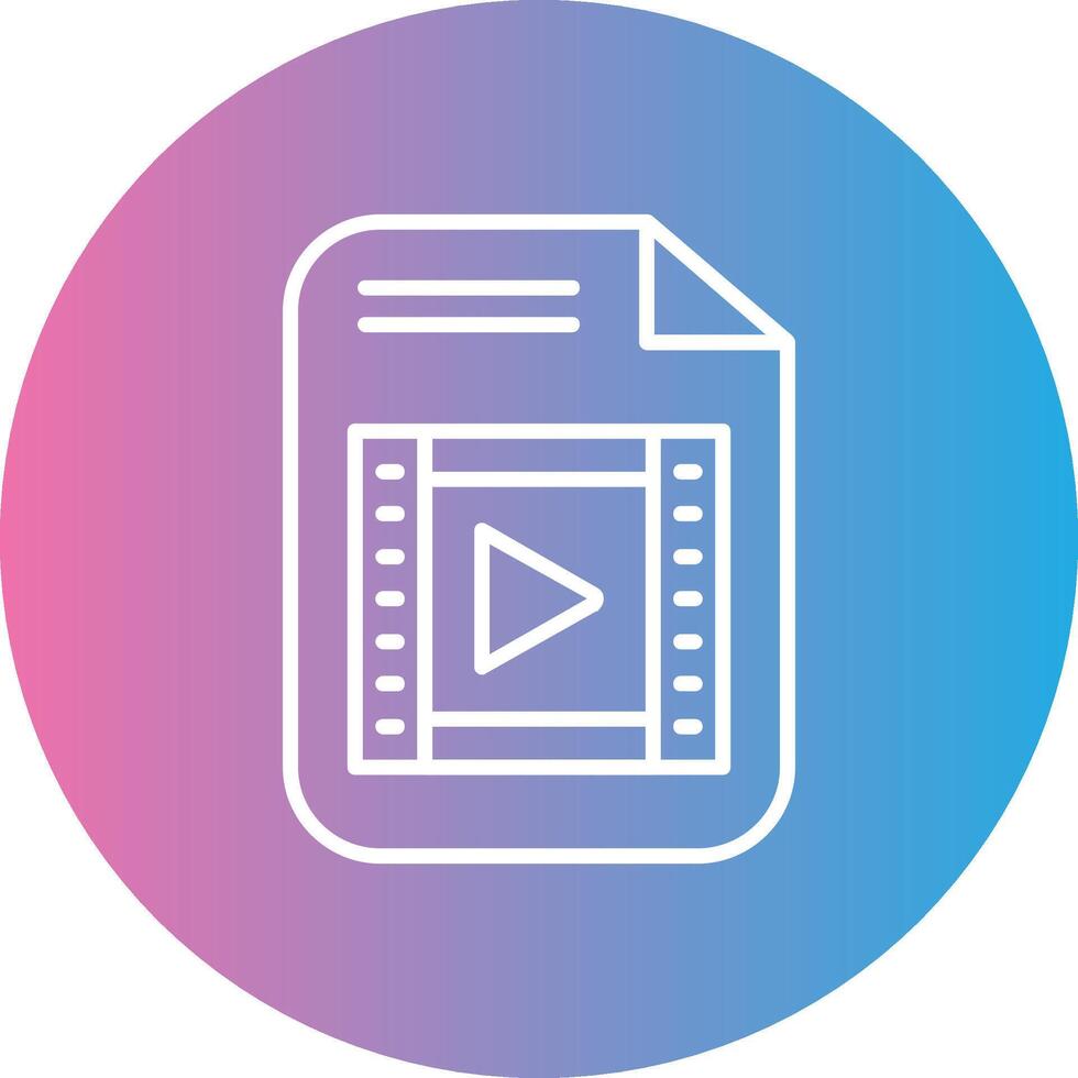 File Line Gradient Circle Icon vector