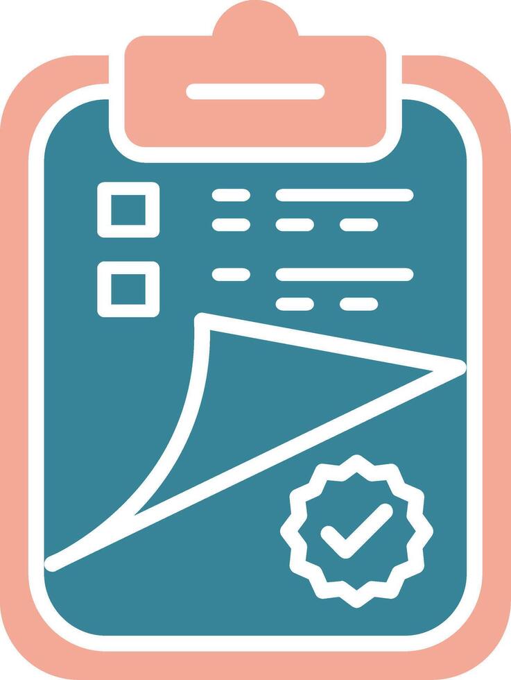 Clipboard Glyph Two Color Icon vector