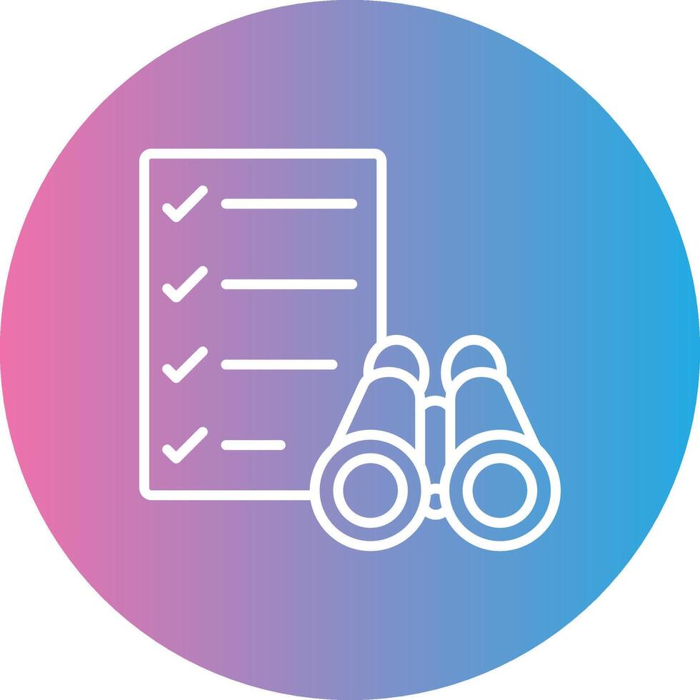 Scope Line Gradient Circle Icon vector
