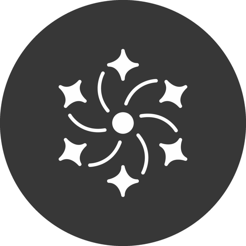 Firework Glyph Inverted Icon vector