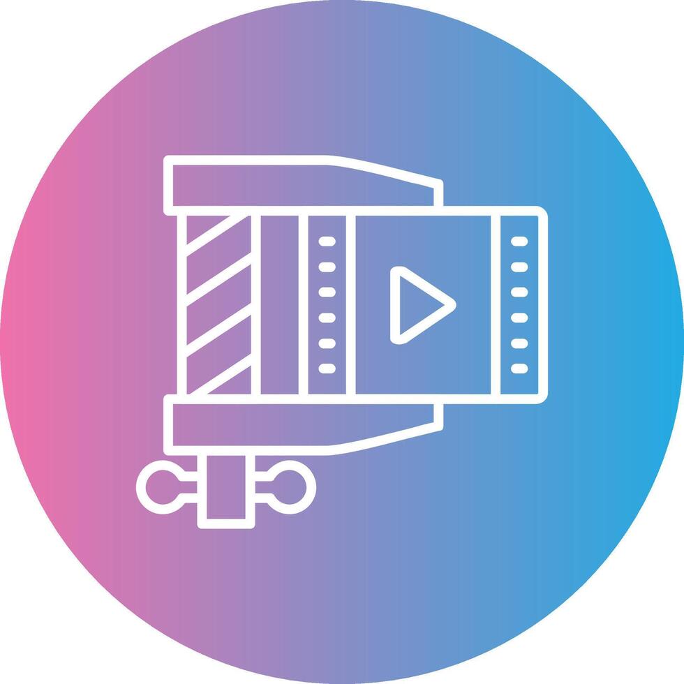 Compress Line Gradient Circle Icon vector
