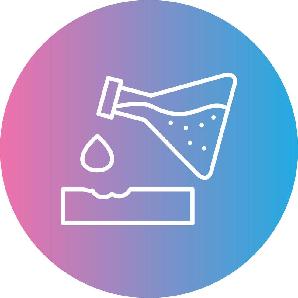 Corrosive Line Gradient Circle Icon vector