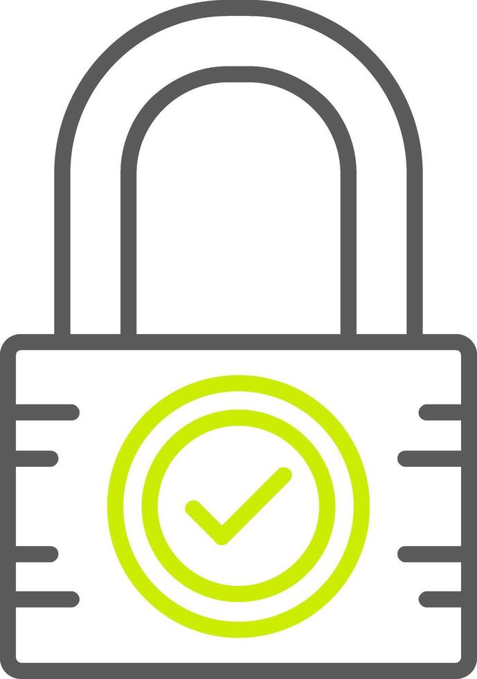 Padlock Line Two Color Icon vector