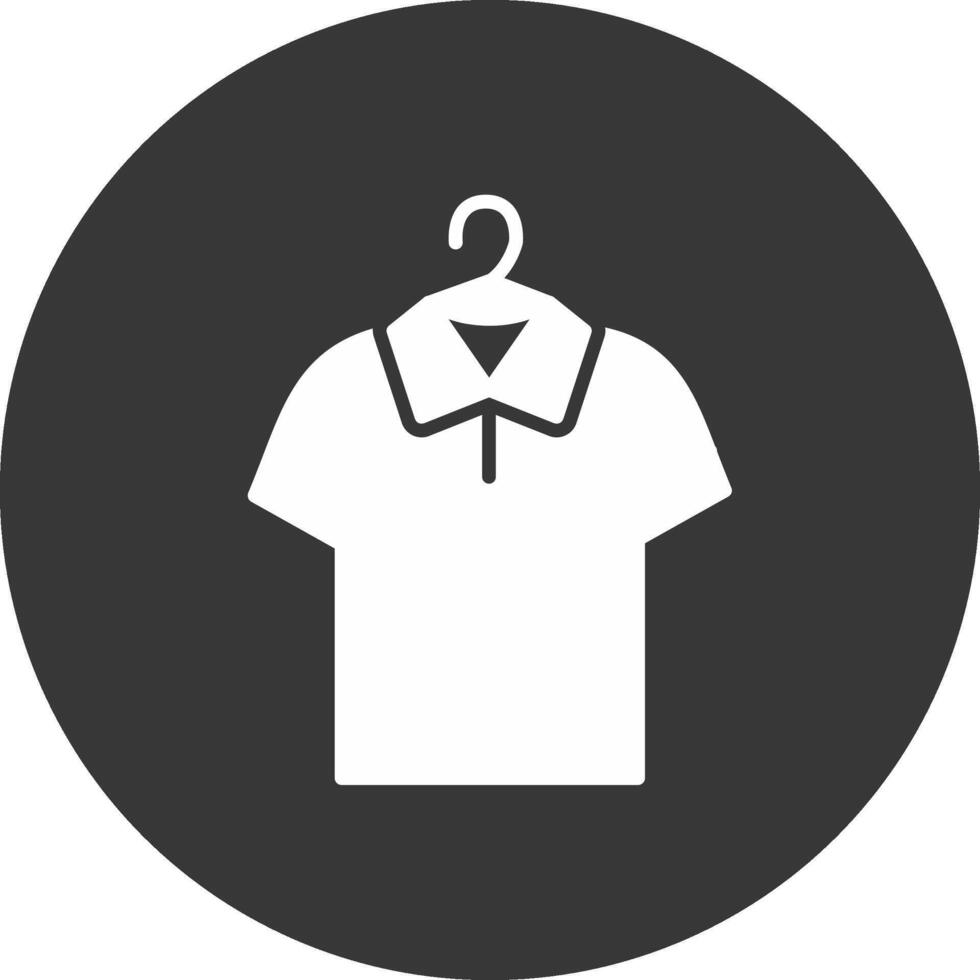 icono de glifo de camisa invertido vector