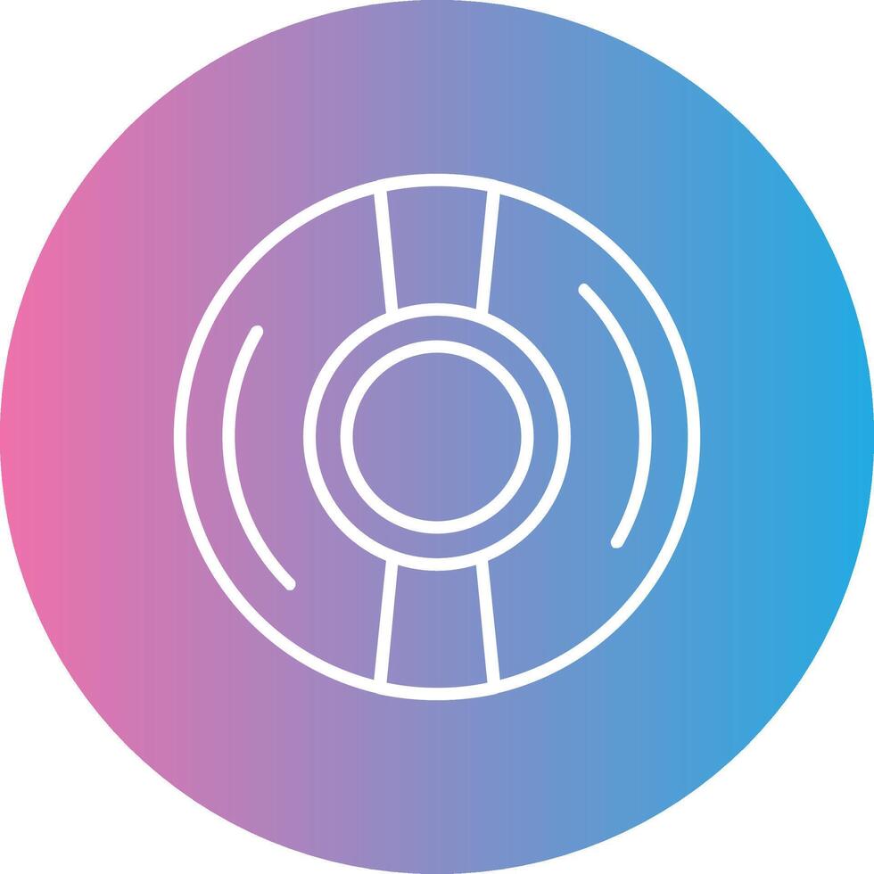 Cd Line Gradient Circle Icon vector