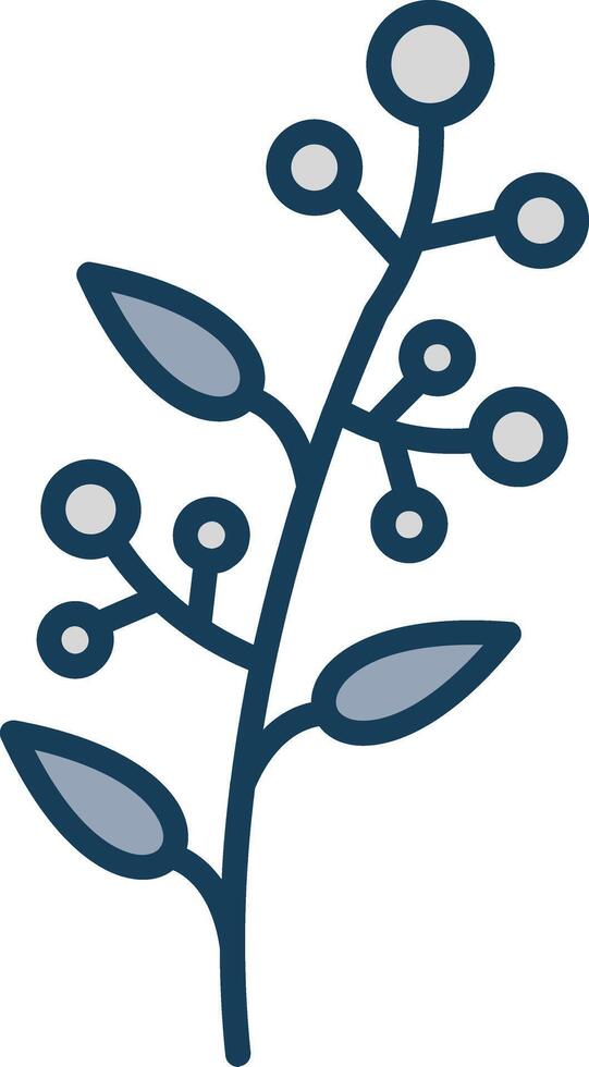 Pepper Line Filled Grey Icon vector