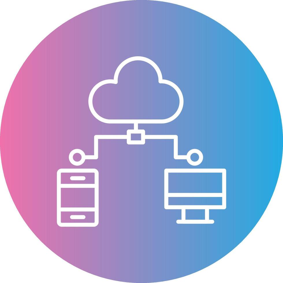 Cloud Computing Line Gradient Circle Icon 43523575 Vector Art at Vecteezy