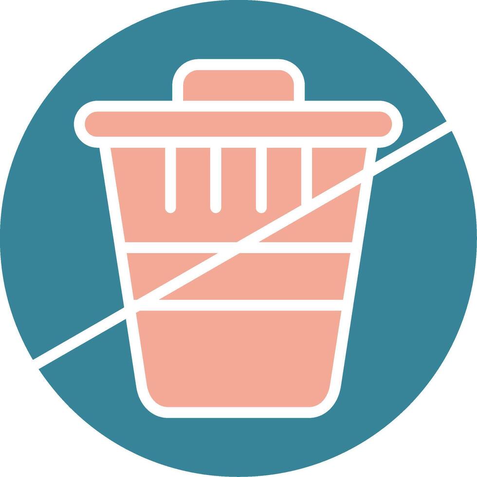 Zero Waste Glyph Two Color Icon vector