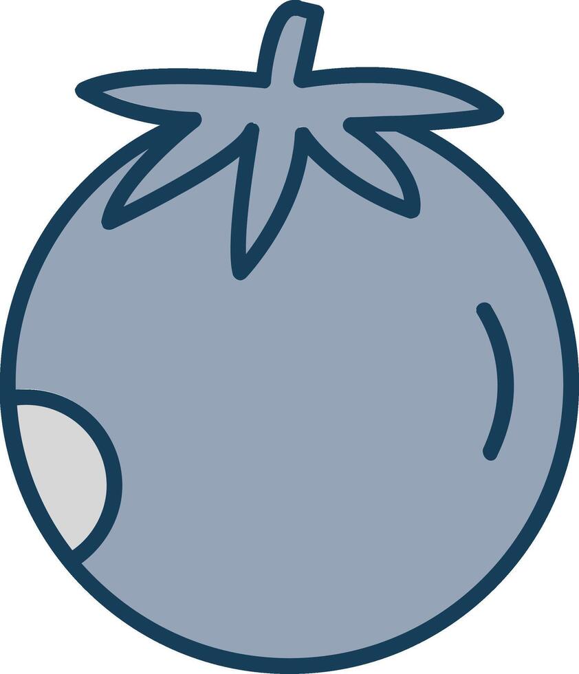 Tomatoes Line Filled Grey Icon vector