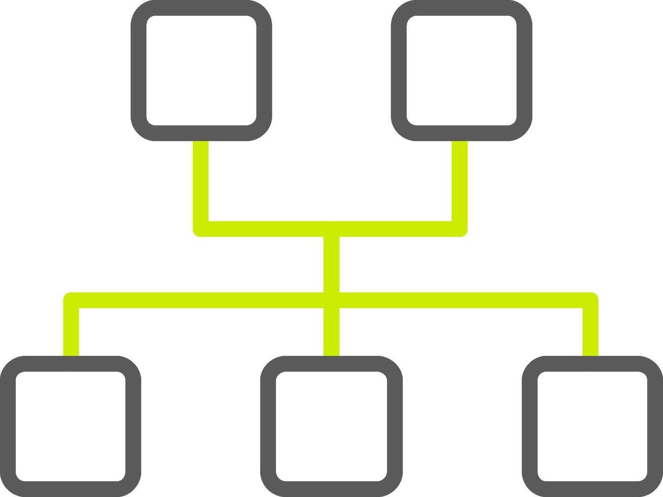 Sitemap Line Two Color Icon vector