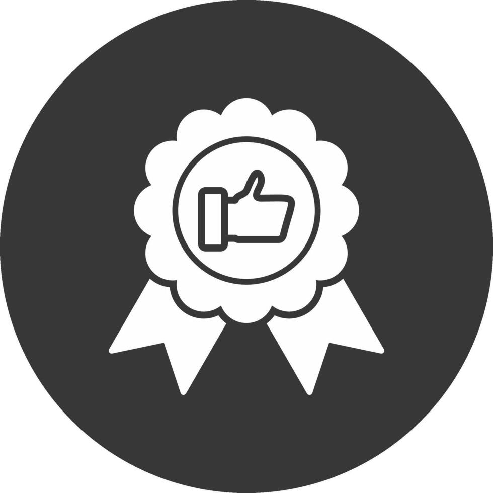 Achievement Glyph Inverted Icon vector