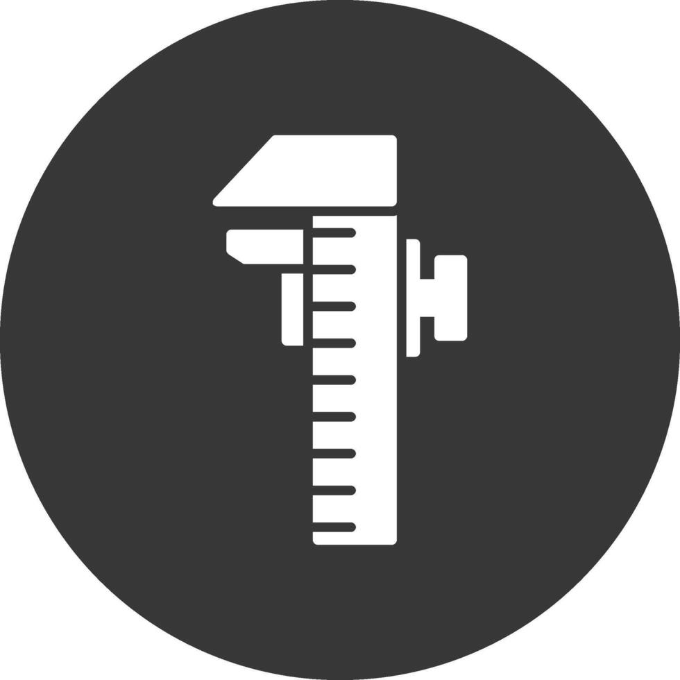 Caliper Glyph Inverted Icon vector