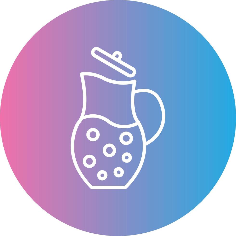 Jug Line Gradient Circle Icon vector