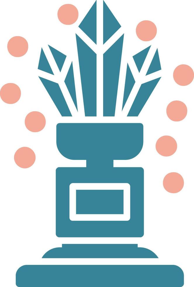 Crystals Glyph Two Color Icon vector