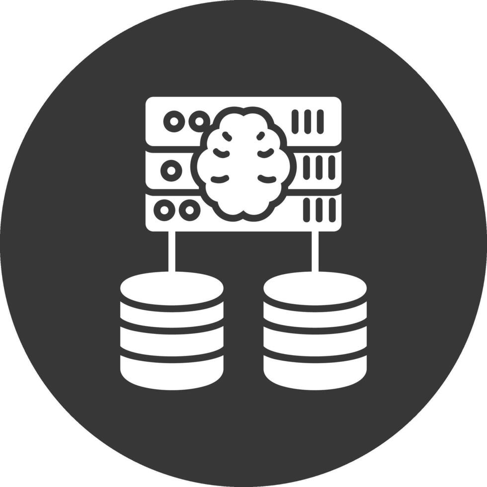 Servers Glyph Inverted Icon vector