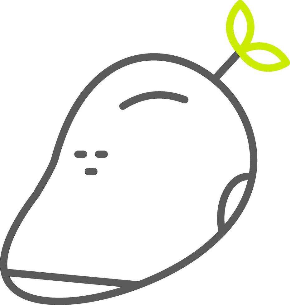 Mango Line Two Color Icon vector
