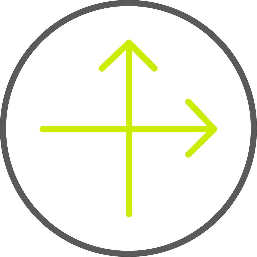 Intersect Line Two Color Icon vector