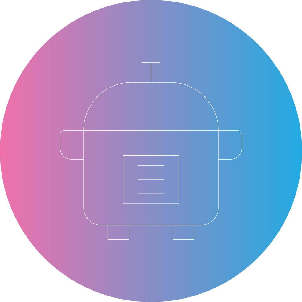 Rice Cooker Line Gradient Circle Icon vector