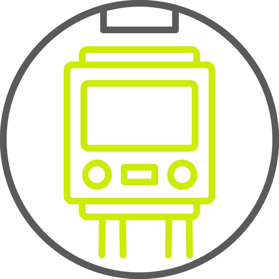 Metro Line Two Color Icon vector