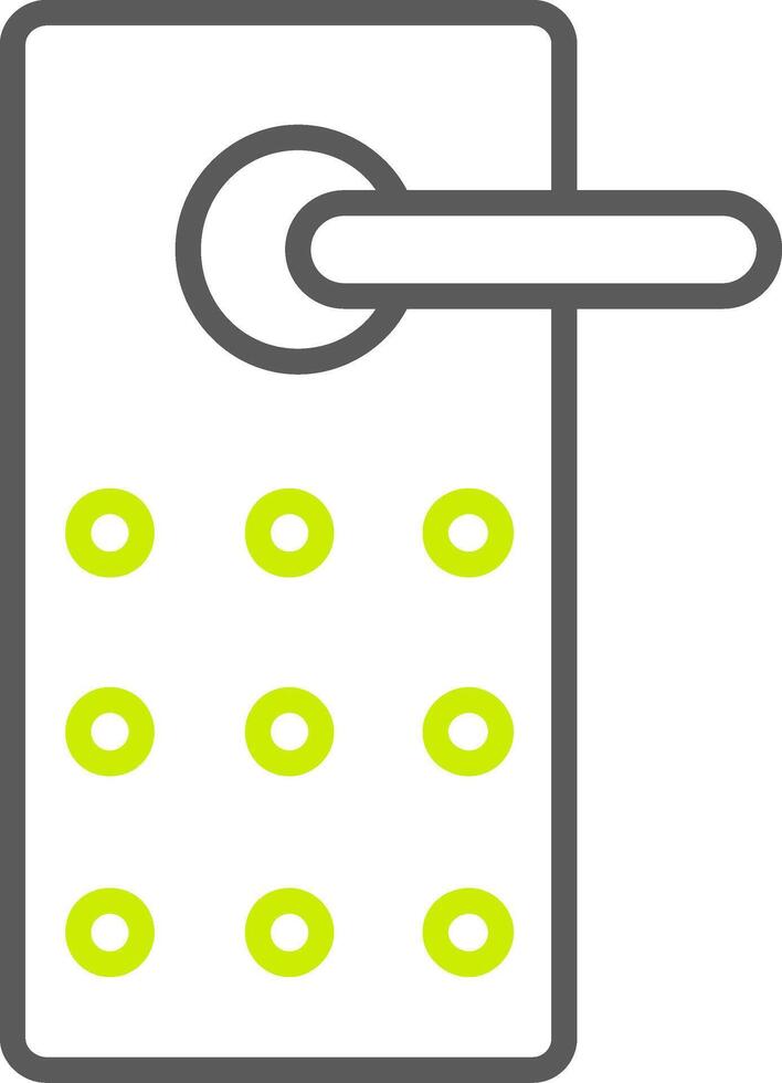 Door Lock Line Two Color Icon vector
