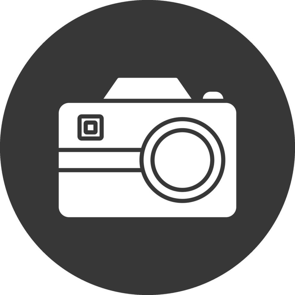 Photography Glyph Inverted Icon vector