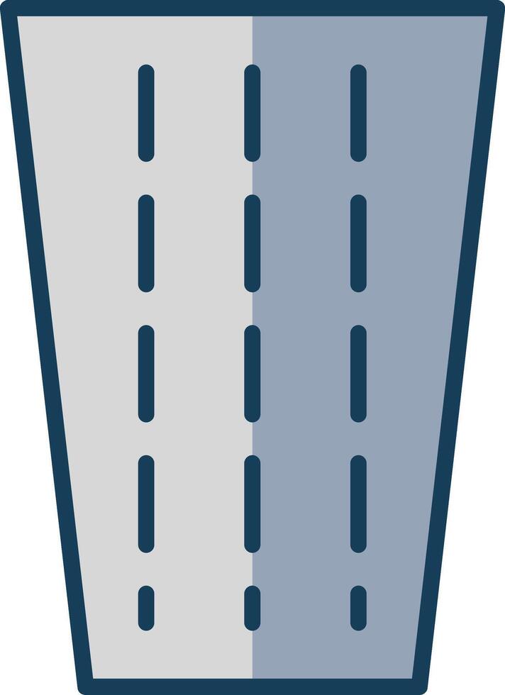 Road Line Filled Grey Icon vector