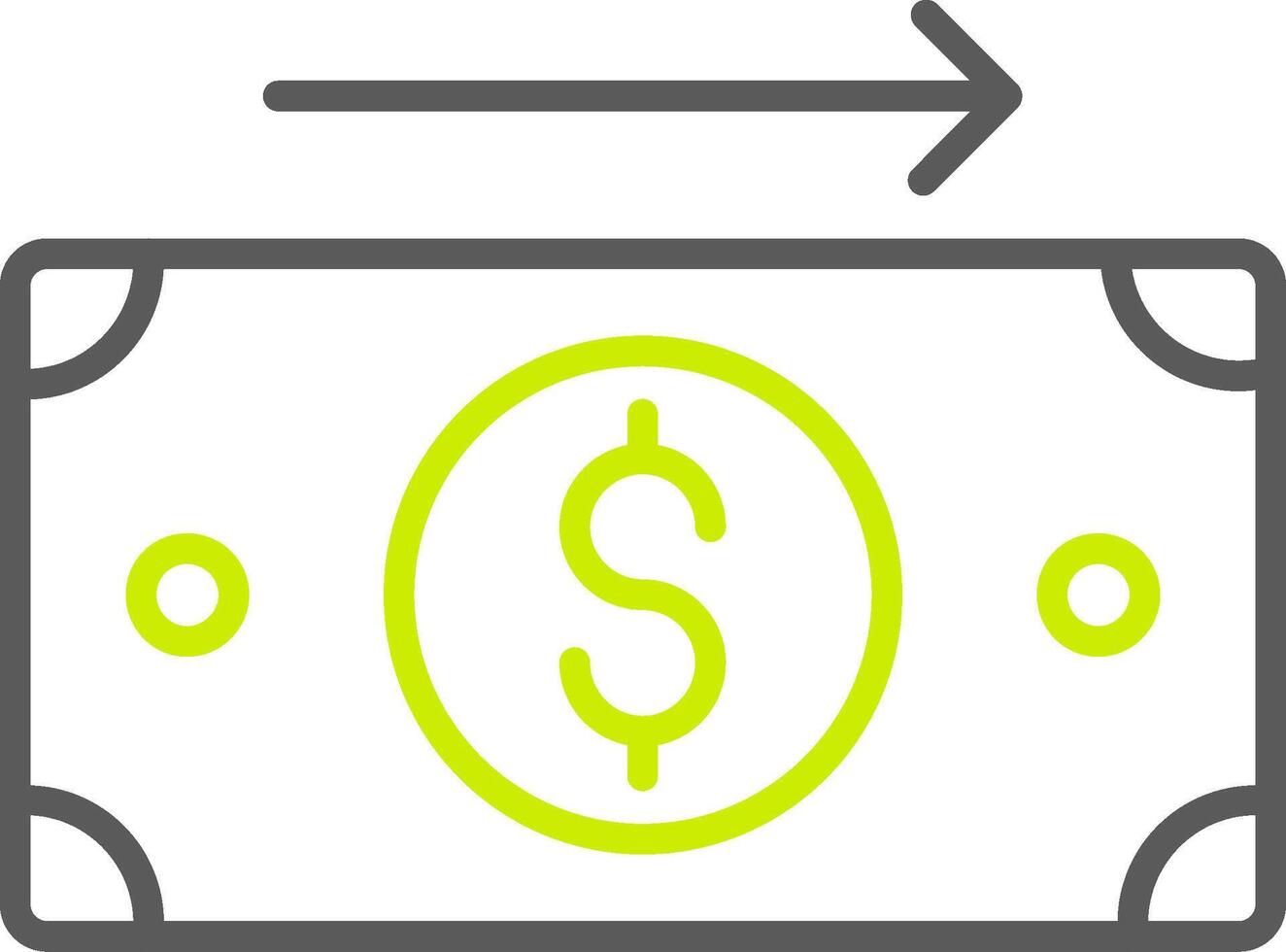 Send Money Line Two Color Icon vector