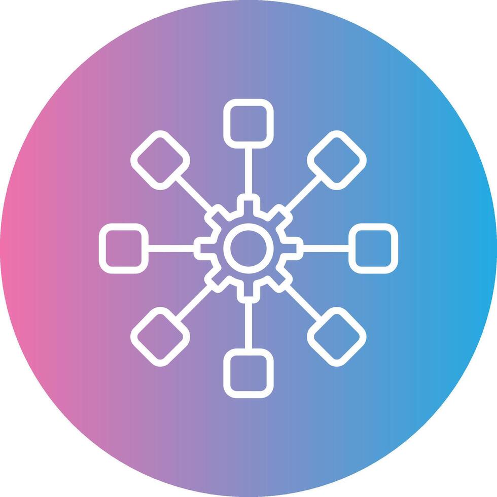 Structure Line Gradient Circle Icon vector