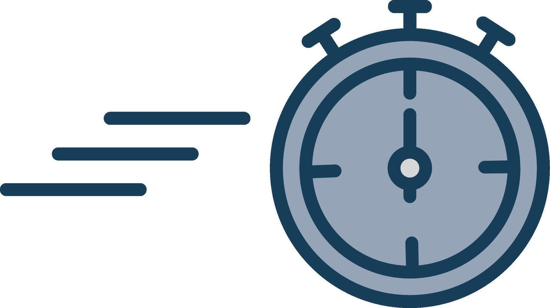 Timer Line Filled Grey Icon vector