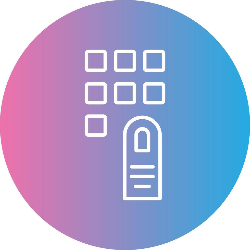 Dial Line Gradient Circle Icon vector